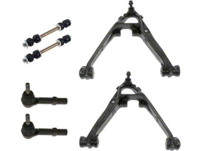 Front Lower Control Arms with Outer Tie Rods and Sway Bar Links (07-14 Yukon w/ Stock Cast Iron Lower Control Arms)