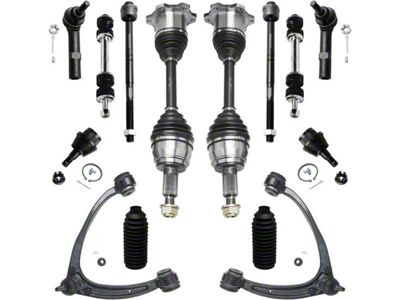 Front Upper Control Arms with CV Axles, Sway Bar Links and Tie Rods (07-14 4WD Yukon)