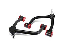 Front Upper Control Arms for 2 to 4-Inch Lift; Black/Red (21-25 Yukon)
