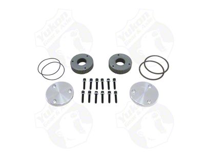 Yukon Gear Locking Hub Splined Slug; Yukon Hardcore Drive Flange Kit for Dana 60; 30-Spline Outer Stubs; Non-Engraved Caps (11-15 4WD F-350 Super Duty)