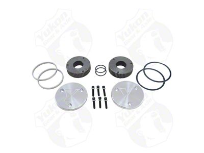 Yukon Gear Locking Hub Splined Slug; Yukon Hardcore Drive Flange Kit for Dana 60; With 35-Spline Outer Stubs; Yukon Engraved Caps (11-15 4WD F-350 Super Duty)