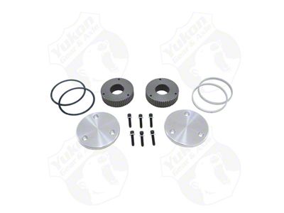 Yukon Gear Locking Hub Splined Slug; Yukon Hardcore Drive Flange Kit for Dana 60; 35-Spline Outer Stubs; Non-Engraved Caps (11-15 4WD F-350 Super Duty)