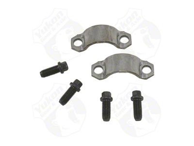 Yukon Gear Universal Joint Strap Kit; Rear; Dana 60 or Dana 70, GM 9.5, Ford 10.25 or 10.50-Inch; Pinion Yoke Strap Kit; For Use with 1350 and 1410 Yokes; 1.188-Inch Cap Diameter; Includes 2-Straps and 4-Bolts (11-15 4WD F-350 Super Duty)