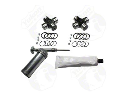 Yukon Gear Universal Joint; Front; Dana 60; Reverse Rotation; Kit Includes 2-Piece 4340 Chrome Moly Super Joints, Grease and Gun (11-15 4WD F-350 Super Duty)