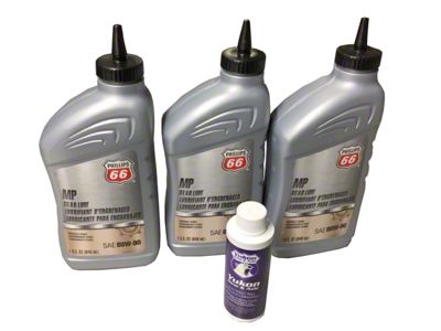 Yukon Gear Differential Oil; 3-Quart Conventional 80W90 with 4-Ounce Positraction Additive (02-10 RAM 1500)