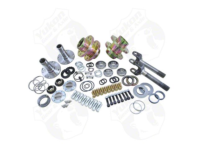 Yukon Gear Locking Hub Conversion Kit; Chrysler 9.25-Inch Front; Spin Free Locking Hub Conversion Kit; Applications with Dual Rear Wheels (03-08 4WD RAM 3500)