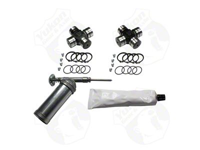 Yukon Gear Universal Joint; Front; Dana 60; Reverse Rotation; Kit Includes 2-Piece 4340 Chrome Moly Super Joints, Grease and Gun (11-13 4WD F-250 Super Duty)