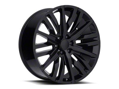 GM Split 6-Spoke Replica Gloss Black 6-Lug Wheel; 24x10; 31mm Offset (21-25 Yukon)