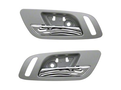 Interior Door Handles; Front; Chrome and Dark Gray (07-14 Yukon w/ Heated Seats & w/o Memory Seats)