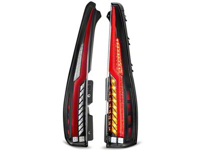 LED Tail Lights; Black Housing; Clear Lens (07-14 Yukon)