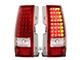 LED Tail Lights; Chrome Housing; Red Lens (07-14 Yukon)