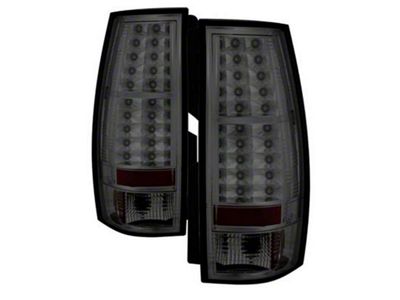 LED Tail Lights; Chrome Housing; Smoked Lens (07-14 Yukon, Excluding Hybrid)