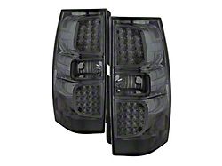LED Tail Lights; Chrome Housing; Smoked Lens (07-14 Yukon, Excluding Hybrid)