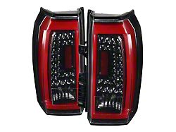 LED Tail Lights; Jet Black Housing; Clear Lens (15-20 Yukon)