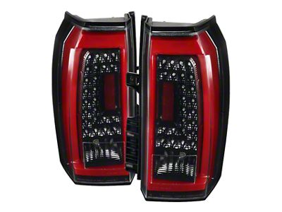 LED Tail Lights; Jet Black Housing; Clear Lens (15-20 Yukon)