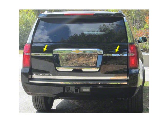 License Bar Extension Trim; Stainless Steel (15-20 Yukon)