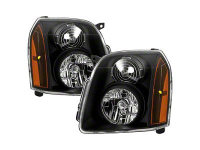 OE Style Headlights; Black Housing; Clear Lens (07-14 Yukon)