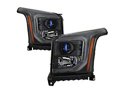 OE Style Headlights; Black Housing; Clear Lens (15-20 Yukon w/ Factory Halogen Headlights)