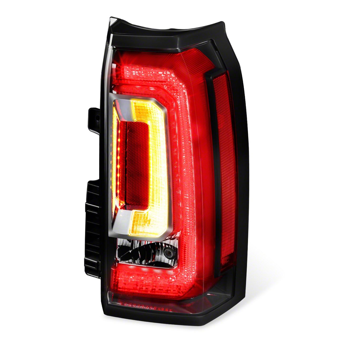 thumbnail image 2 of LED Tail Light For 2015-2020 GMC Yukon / Yukon XL – Passenger Rear Brake Lamp – Chrome Housing, Clear Lens – Auheadmotor 2 of 5