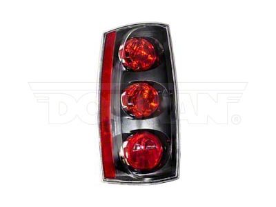 OE Style Tail Light; Black Housing; Red/Clear Lens; Driver Side (07-09 Yukon Denali)