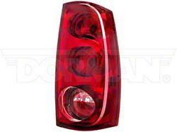 OE Style Tail Light; Chrome Housing; Red/Clear Lens; Driver Side (07-08 Yukon)