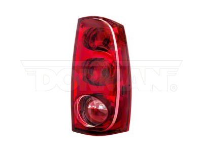 OE Style Tail Light; Chrome Housing; Red/Clear Lens; Driver Side (07-08 Yukon)