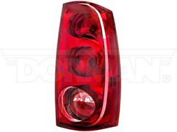 OE Style Tail Light; Chrome Housing; Red/Clear Lens; Passenger Side (07-08 Yukon)