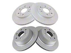 Plain Vented 6-Lug Rotors; Front and Rear (07-20 Yukon)