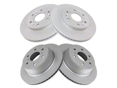 Plain Vented 6-Lug Rotors; Front and Rear (07-20 Yukon)