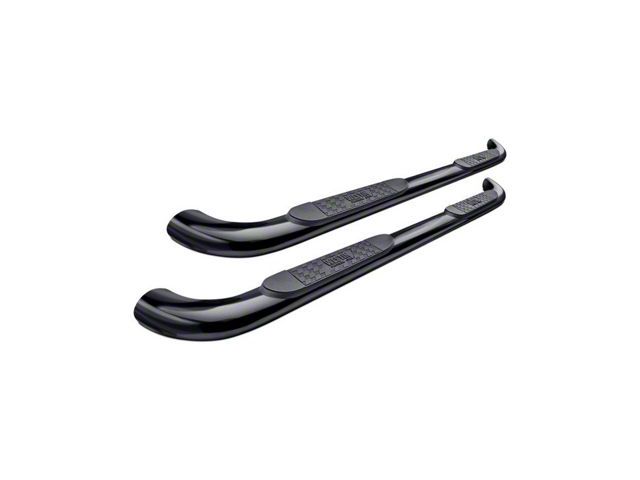 Platinum 4-Inch Oval Side Step Bars; Black (07-14 Yukon)