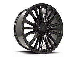 Platinum V Replica Gloss Black 6-Lug Wheel; 22x9; 28mm Offset (21-26 Yukon)