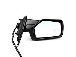 Powered Heated Manual Folding Mirror; Passenger Side; Smooth Black (15-20 Yukon w/ Blind Spot Detection)
