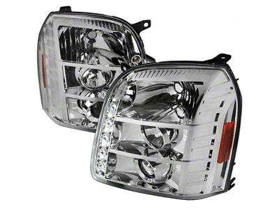 Projector Headlights; Chrome Housing; Clear Lens (07-14 Yukon)