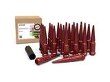Red Spike Lug Nut Kit; 14mm x 1.5; Set of 24 (07-26 Yukon)