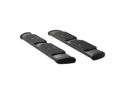 Regal 7-Inch Oval Side Step Bars; Rocker Mount; Textured Black (07-20 Yukon)