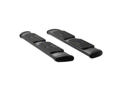 Regal 7-Inch Oval Side Step Bars without Mounting Brackets; Textured Black (07-20 Yukon)