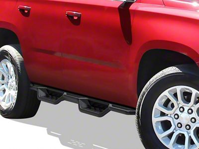 Round Tube Drop Style Nerf Side Step Bars; Black (07-20 Yukon w/o Z71 Package, Excluding Hybrid & XL)