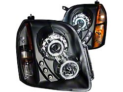 RX Halo Projector Headlights; Black Housing; Clear Lens (07-14 Yukon)