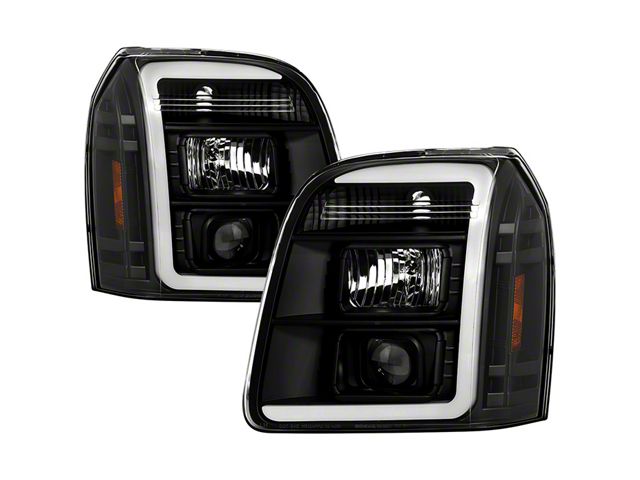 Signature Series Version 2 LED DRL Projector Headlights; Black Housing; Clear Lens (07-14 Yukon)