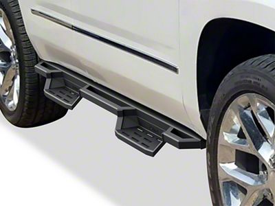 Square Tube Drop Style Nerf Side Step Bars; Matte Black (07-20 Yukon w/o Z71 Package, Excluding Hybrid & XL)