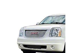 Stainless Steel Billet Lower Bumper Grille Insert; Black (07-14 Yukon w/ Tow Hooks, Excluding Hybrid)