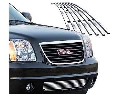 Stainless Steel Billet Lower Bumper Grille Insert; Polished (07-14 Yukon w/o Tow Hooks, Excluding Hybrid)