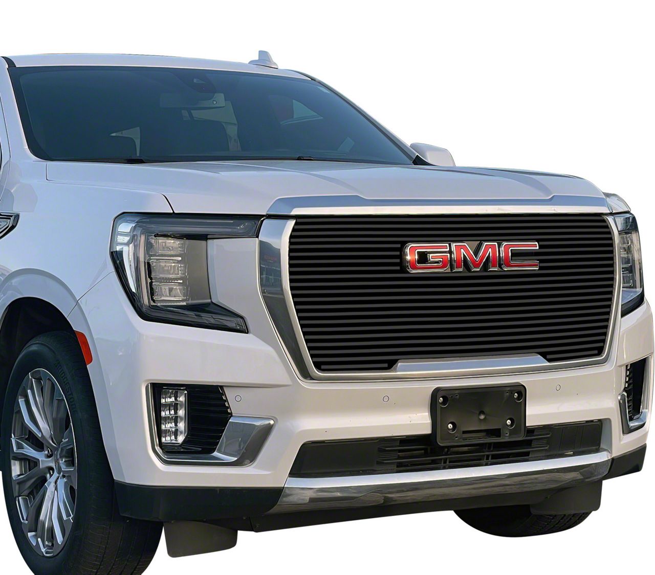 Yukon Stainless Steel Billet Upper Grille Overlay; Black (21