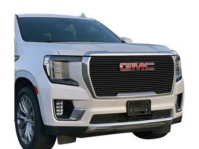 Stainless Steel Billet Upper Grille Overlay; Black (21-24 Yukon Denali)