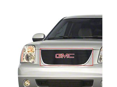 Stainless Steel Billet Upper Grille Overlay; Black (07-14 Yukon, Excluding Hybrid)