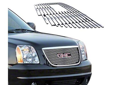 Stainless Steel Billet Upper Grille Overlay; Polished (07-14 Yukon, Excluding Hybrid)