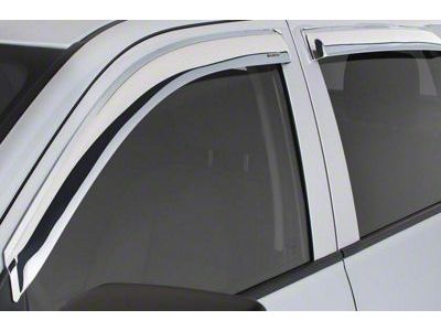 Tape-Onz Sidewind Deflectors; Front and Rear; Chrome (15-20 Yukon)