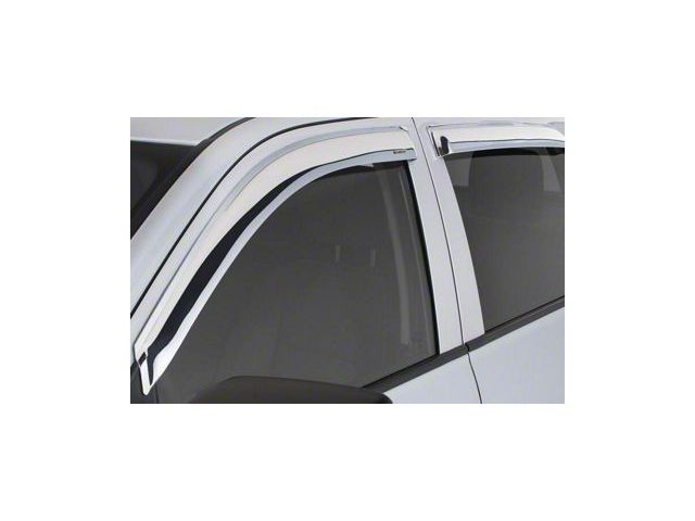 Tape-Onz Sidewind Deflectors; Front and Rear; Chrome (15-20 Yukon)