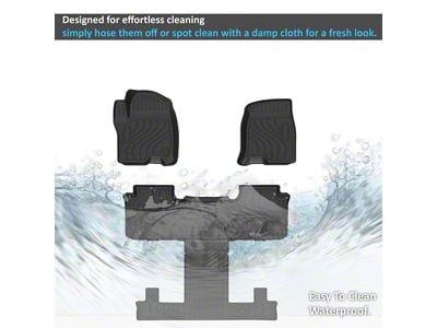 TOTALINER Heavy Duty Front and Rear Floor Liners; Black (21-25 Yukon)