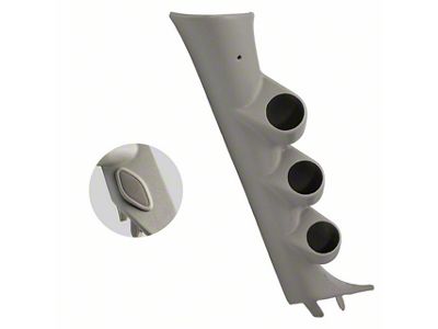 Triple Pillar Gauge Pod with Speaker Cutout; Tan (07-13 Yukon)